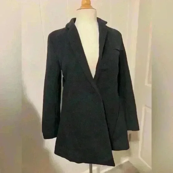 Co $1295 Wool Charcoal Gray Italian Coat Jacket Blazer Fall Luxury‎ City - Picture 10 of 15